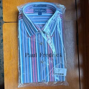 Paul Fredrick Multicolor Striped Dress Shirt
